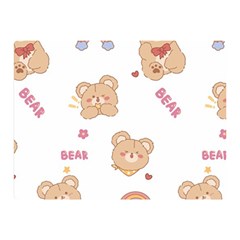 Illustrations Bear Cartoon Background Pattern Double Sided Flano Blanket (mini)  by Sudhe