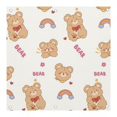 Illustrations Bear Cartoon Background Pattern Banner And Sign 3  X 3  by Sudhe