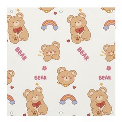 Illustrations Bear Cartoon Background Pattern Banner And Sign 4  X 4  by Sudhe