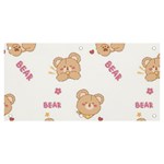 Illustrations Bear Cartoon Background Pattern Banner and Sign 6  x 3  Front