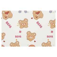 Illustrations Bear Cartoon Background Pattern Banner And Sign 6  X 4  by Sudhe