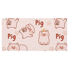 Pig Cartoon Background Pattern Banner And Sign 6  X 3  by Sudhe