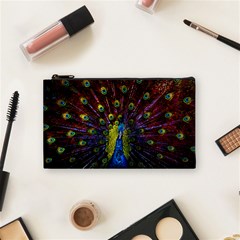 Beautiful Peacock Feather Cosmetic Bag (small) by Jancukart