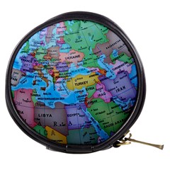 Globe World Map Maps Europe Mini Makeup Bag by Jancukart