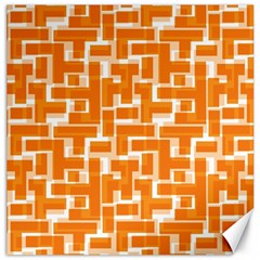 Illustration Orange Background Rectangles Pattern Canvas 20  X 20  by Amaryn4rt