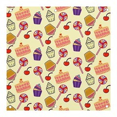 Food Illustration Cupcake Pattern Lollipop Banner And Sign 3  X 3  by Amaryn4rt