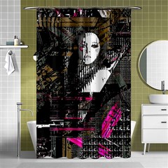 Grunge Witch Shower Curtain 48  X 72  (small)  by MRNStudios