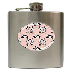 Pattern Panda Bear Hip Flask (6 Oz) by danenraven