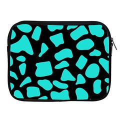 Neon Cow Dots Blue Turquoise And Black Apple Ipad 2/3/4 Zipper Cases by ConteMonfrey