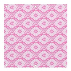 Illustration Background Pink Flower Abstract Pattern Banner And Sign 4  X 4  by danenraven