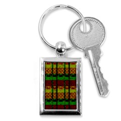 Illustration Background Pattern Texture Design Key Chain (rectangle) by danenraven