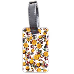 Pumpkin Fruit Flower Pattern Luggage Tag (two Sides) by Ravend