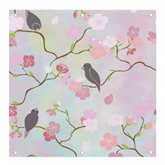 Bird Blossom Seamless Pattern Banner And Sign 4  X 4  by Ravend