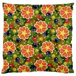 Fruits Star Blueberry Cherry Leaf Large Cushion Case (One Side) Front