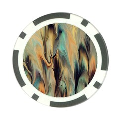 Abstract Painting In Colored Paints Poker Chip Card Guard by Ravend