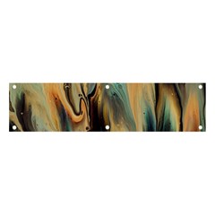 Abstract Painting In Colored Paints Banner And Sign 4  X 1  by Ravend