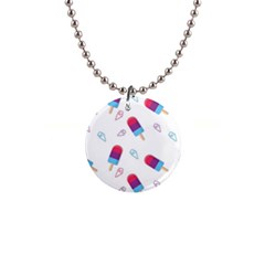 Ice Cream Popsicles Wallpaper 1  Button Necklace by Ravend