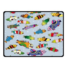 Fish Ocean Sea Water Diving Blue Nature Fleece Blanket (small) by Ravend