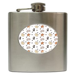 Cute Cat Kitten Animal Design Pattern Hip Flask (6 Oz) by danenraven