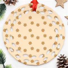 Gingerbread Star Ornament (round Filigree) by artworkshop