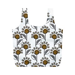 Daisy Minimalist Leaves Full Print Recycle Bag (m) by ConteMonfrey