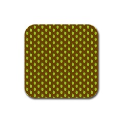 All The Green Apples  Rubber Square Coaster (4 Pack) by ConteMonfrey