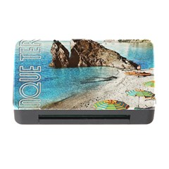 Beach Day At Cinque Terre, Colorful Italy Vintage Memory Card Reader With Cf by ConteMonfrey