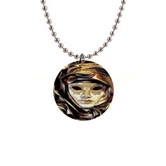 Artistic Venetian Mask 1  Button Necklace by ConteMonfrey