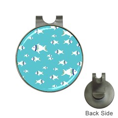 Blue Fish Pattern Hat Clips With Golf Markers by danenraven