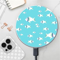 Blue Fish Pattern Wireless Charger by danenraven