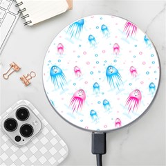 Jellyfis Pink Blue Cartoon Wireless Charger by danenraven