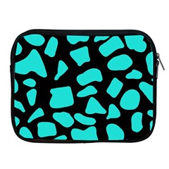 Cow Background Neon Blue Black Apple Ipad Zipper Case by ConteMonfreyShop