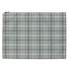 Vintage Gray Plaids Cosmetic Bag (xxl) by ConteMonfrey