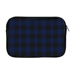 Black And Dark Blue Plaids Apple Macbook Pro 17  Zipper Case by ConteMonfrey