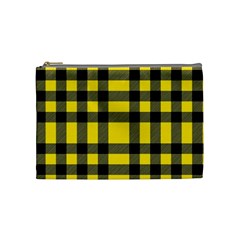 Yellow Plaids Straight Cosmetic Bag (medium) by ConteMonfrey