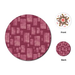 Background-pattern Flower Playing Cards Single Design (round) by nateshop