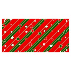 Xmash Christmas Stars Red Background Star Banner And Sign 6  X 3  by Wegoenart