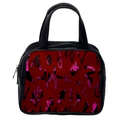 Doodles Maroon Classic Handbag (one Side) by nateshop