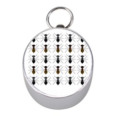 Ant Insect Pattern Cartoon Ants Mini Silver Compasses by Ravend