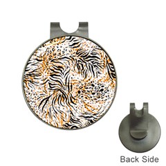 Tiger Pattern Background Hat Clips With Golf Markers by danenraven