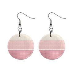 Background Pink Beige Decorative Mini Button Earrings by Wegoenart