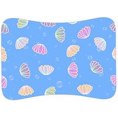 Seashell Clam Pattern Art Design Velour Seat Head Rest Cushion by Ravend