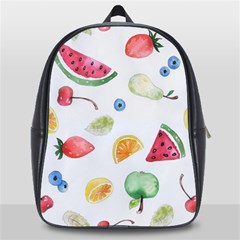 Fruit Summer Vitamin Watercolor School Bag (large) by Wegoenart