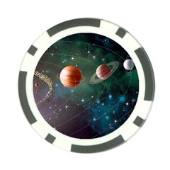 Planet Galaxy Fantasy Poker Chip Card Guard by danenraven