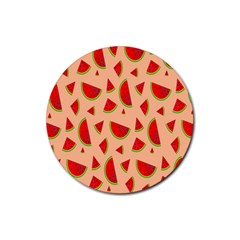 Fruit-water Melon Rubber Coaster (round) by nateshop