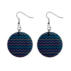 Pattern Zig Zag Colorful Zigzag Mini Button Earrings by Wegoenart