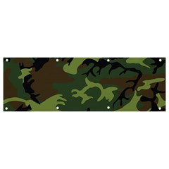 Green Brown Camouflage Banner And Sign 9  X 3  by nateshop