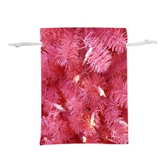 Pink Christmas Tree Lightweight Drawstring Pouch (s) by artworkshop