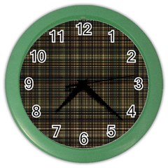 Plaid Color Wall Clock by nateshop