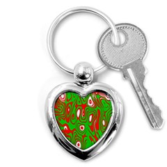 Red-green Key Chain (heart) by nateshop